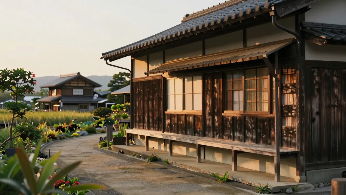 日本の一棟貸し民泊の外観イメージ